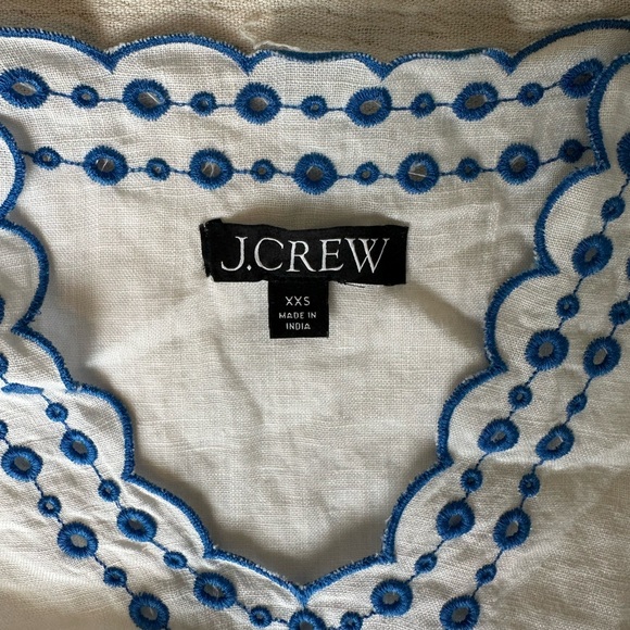 NWOT J crew bungalow embroidered top - Picture 4 of 6